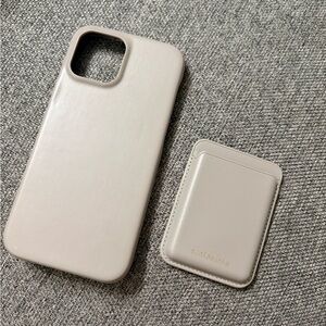 NWOT iPhone 13 Pro Max Gray Phone Case and Card Holder